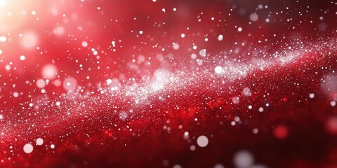 Vibrant Abstract Composition, Red & Pink Patterns, Deep Red Backdrop, Festive Mood