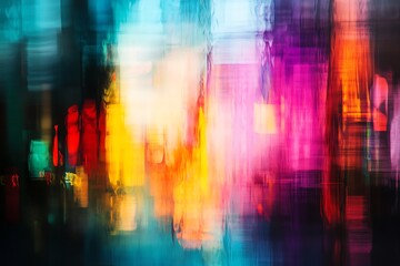 Abstract artwork featuring a blurry effect created using technology and data. Generative AI