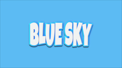 sky blue editable text effect 