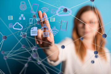 Protect Cloud Information Data Concept..
