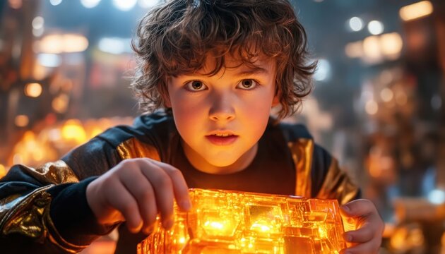 A Student Unlocks a Glowing Treasure Chest Embracing Confidence, Determination, and the Pursuit of Knowledge This captivating image symbolizes academic success, intellectual growth, and the rewarding