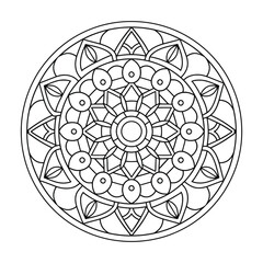 Easy, Simple and Ethnic Mandala Art for Coloring Book, Mandala Art for Mehendi Design - Mandalas Vector.