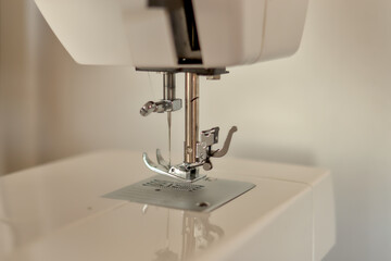 Sewing machine presser foot close up