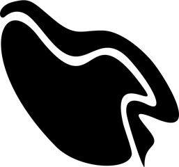 black and white contour of a person