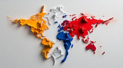 A Colorful 3D World Map: Global Unity in Diversity