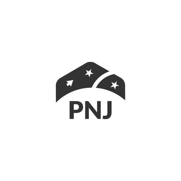 PNJ letter logo design on white background. Creative  modern PNJ letter logo design. Vector design.