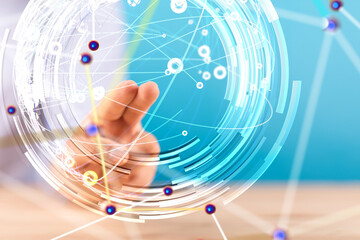 conference Digital Network and data concept 3d