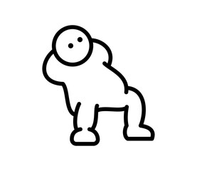 くつろぐ人のシンプルなイラスト　ベクター
