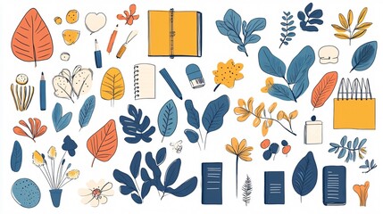 Creative Bullet Journal Doodle Set for Professional Planner Notebook Designs