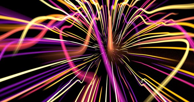 neon rays. Concept for big data, blockchain, cryptocurreny, internet, hyperspace and space travel - Powered by Adobe