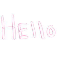 Colorful Handwritten Hello Graphic