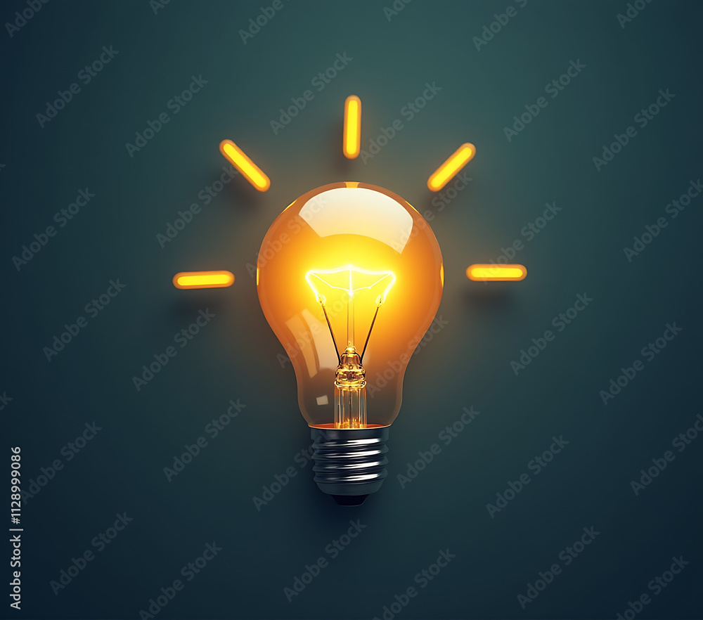 Poster the business utilizes a light bulb as a symbol of creative and innovative ideas in their communicati
