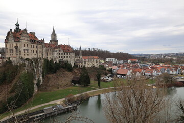 Blickm in die Altstadt von Sigmaringen auf der Schwäbischen Alb