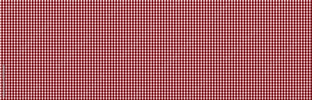 Poster Red checkered fabric with a seamless blue background is ideal for use as a decoration key visual design element._00001_