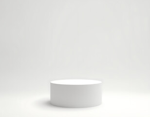 Pedestal podium displays minimal geometric shapes in isolation against a clean white background for packaging and placement purposes effectively._00002_
