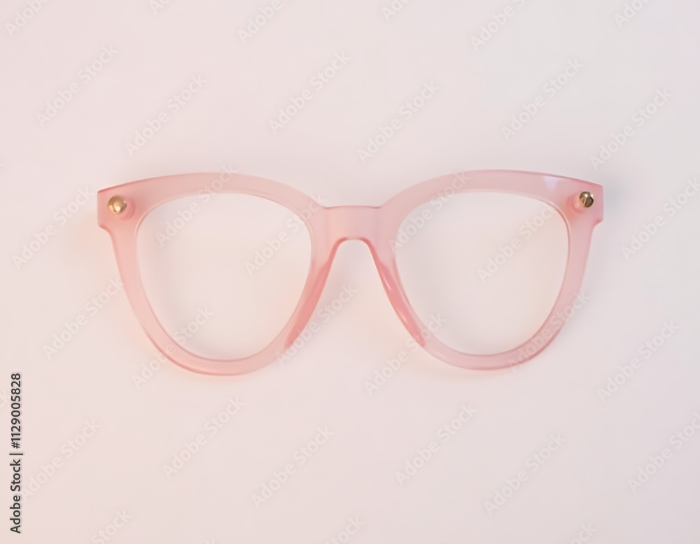 Poster pastel colored glasses are set against a soft background giving them a calming yet stylish visual pr