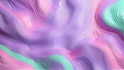 Obraz premium Trendy Abstract Holographic Background: Pale Violet, Pink & Mint Textures with Unique Irregularities