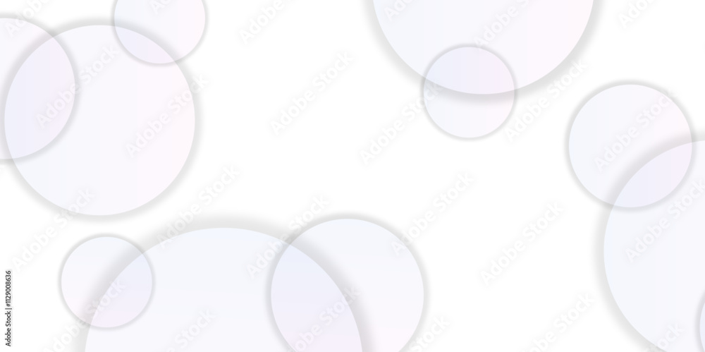 Leinwandbilder Abstract background with circle white abstract geometric background with soft light blue paper circles in design .Gray abstract Modern design background for report and project presentation template.