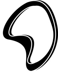 abstract black and white icon