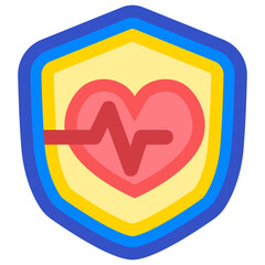 Heart Insurance Flat Color Icon