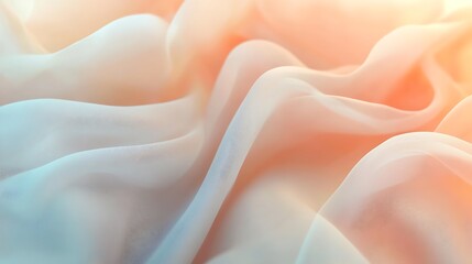 Fototapeta premium Soft Peach And White Fabric Draped Beautifully