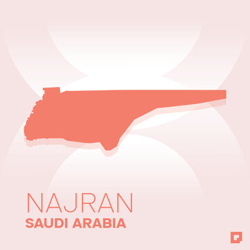 Najran vector map, Vector map of Najran, editable eps, AI files, Vector illustration of Najran vector map