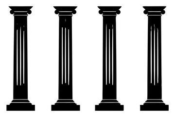 Column Silhouette on white background.