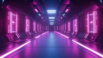 Abstract futuristic techno vibes in neon