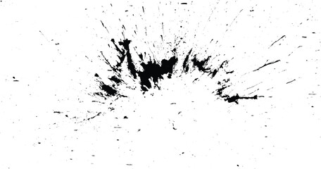 Obraz premium Chaotic grunge ink particles. Abstract texture with grain and stain. Splashes of paint. Grunge texture. Vector illustration.