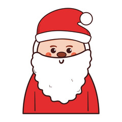 cute hand drawing cartoon santa claus for christmas sticker, drawing, doodle