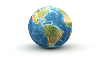 Fototapeta premium the earth planet on white background