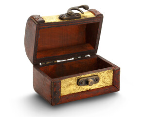 Treasure chest isolated on white