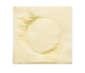 Dirty napkin isolated on white