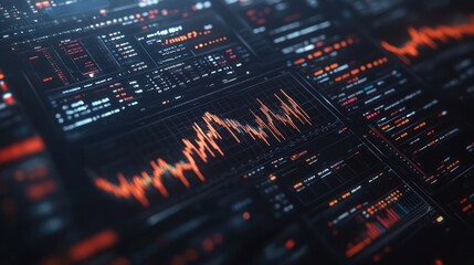 Obraz premium Intricate Data Visualization: A Glimpse into the World of Financial Markets
