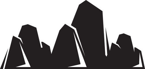Silhouette Mountain Range Illustration