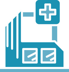 Fototapeta premium Hospital Building Icon