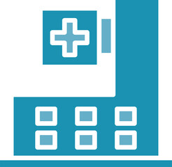 Fototapeta premium Hospital Building Icon