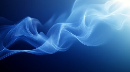 Abstract Blue Waves Flowing Design Background