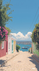 wallpaper of Valparaiso colorful hillside hous