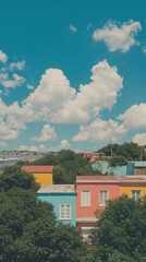 wallpaper of Valparaiso colorful hillside hous