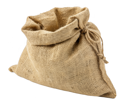 Burlap Sack Rustic, Textured, Empty, Brown, Jute, Tied, Sackcloth, Container, Storage, Bag