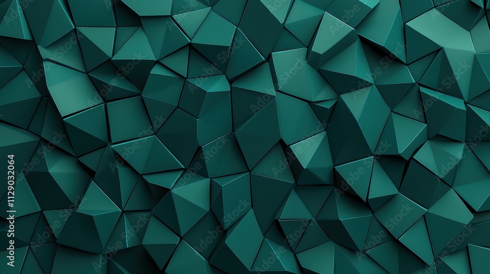 Poster geometric abstract background with dark teal triangular shapes