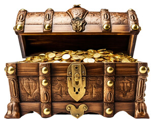 PNG  Treasure chest with gold coins