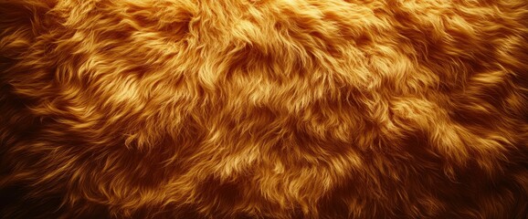 Fototapeta premium Luxurious Golden Fur Texture - Soft, Warm, and Elegant Background
