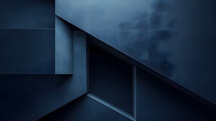 Obraz premium Abstract Dark Blue Geometric Shapes Design