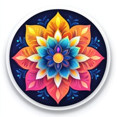 Vibrant Mandala Floral Design