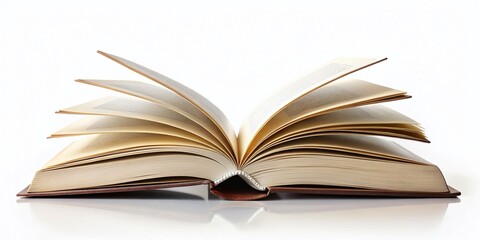 Fototapeta premium Illustration of a Book on a White Background with Ample Copy Space for Creative Use in Education, Publishing, or Marketing Materials