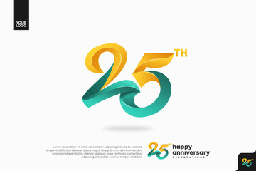 Number 25 logo icon design, 25th birthday logo number, anniversary 25
