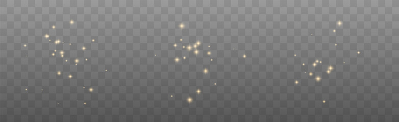 Festive Gold confetti and stars in grnage style glitter for a festive design arrangement, isolated  a or transparent background. Format  aI, eps, jpeg