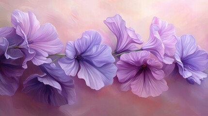 Obraz premium Lavender Dream: A Serene Bouquet of Delicate Purple Flowers
